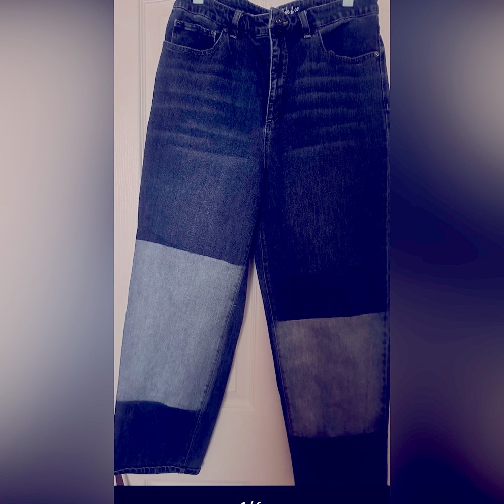 Style & Co Womens Patch Ankle Jeans